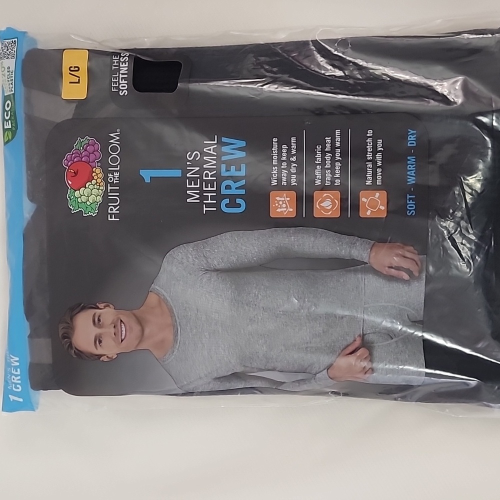 Fruit Of The Loom Men's Thermal Crew & Men's Thermal Pant Size: L - Picture 2 of 16